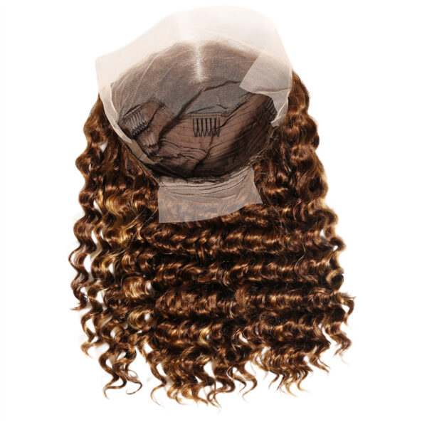 Piano Color Highlight #4/27 Deep Wave 13x4 BOB Lace Front Wig - Image 6